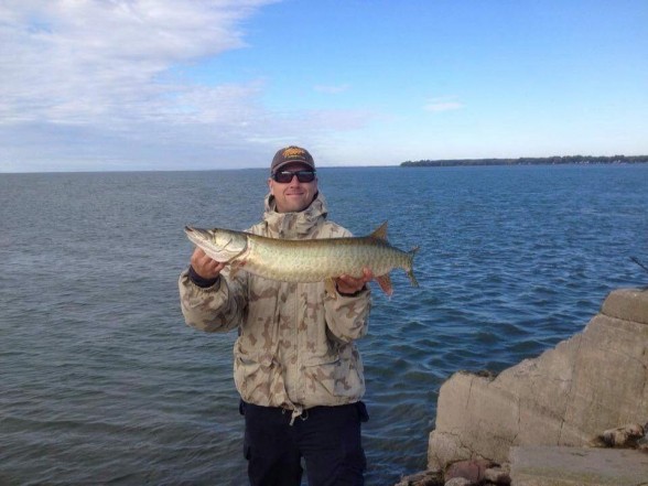 Photo of Musky Caught by Jason with Mepps Double Blade Musky Marabou in Quebec