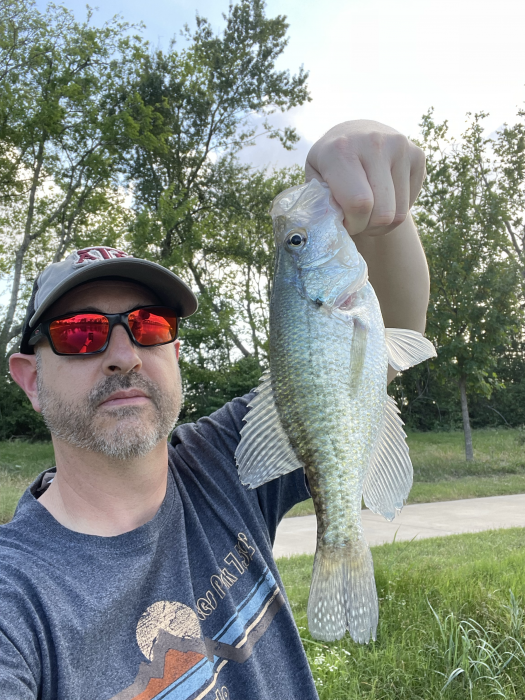 Photo of Crappie Caught by Jeffrey with Mepps Comet Mino in Texas