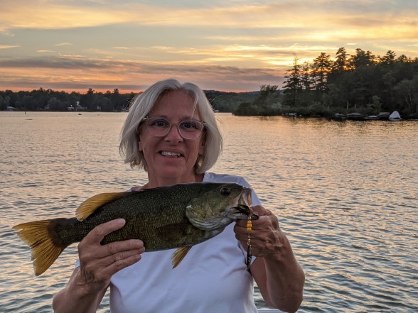 Photo of Bass Caught by DIANE with Mepps Aglia & Dressed Aglia in Maine
