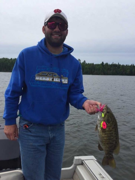Photo of Bass Caught by Steven with Mepps Double Blade Aglia in Ontario