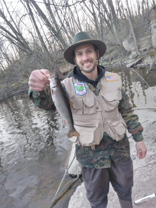 Photo of Trout Caught by Beau with Mepps Aglia & Dressed Aglia in Wisconsin