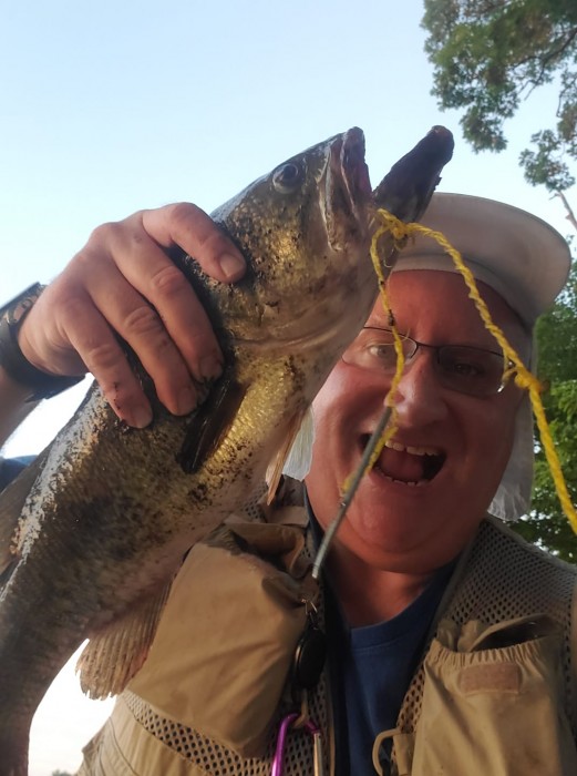 Photo of Bass Caught by Christopher with Mepps Aglia-e in New Jersey
