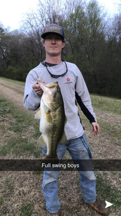 Photo of Bass Caught by Taylor with Mepps Aglia BRITE in Georgia
