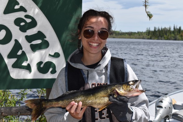 Photo of Walleye Caught by Abby with Mepps  in Ontario