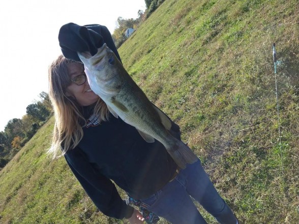 Photo of Bass Caught by Penny with Mepps Aglia & Dressed Aglia in Kentucky