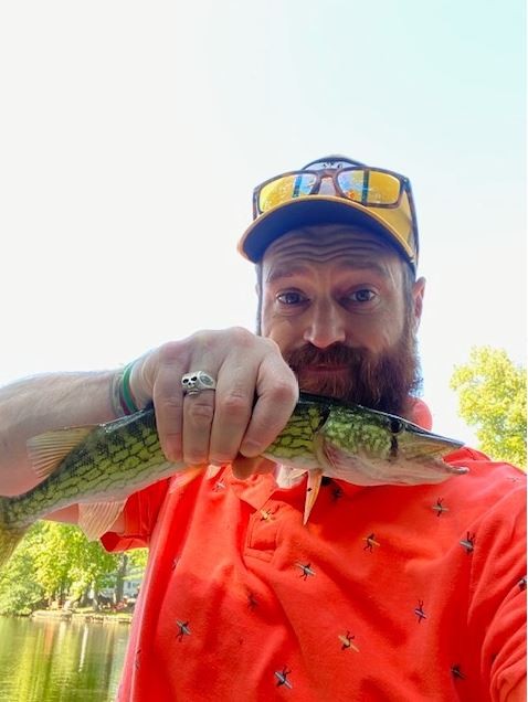 Photo of Pickerel Caught by Adam with Mepps Aglia & Dressed Aglia in New Jersey