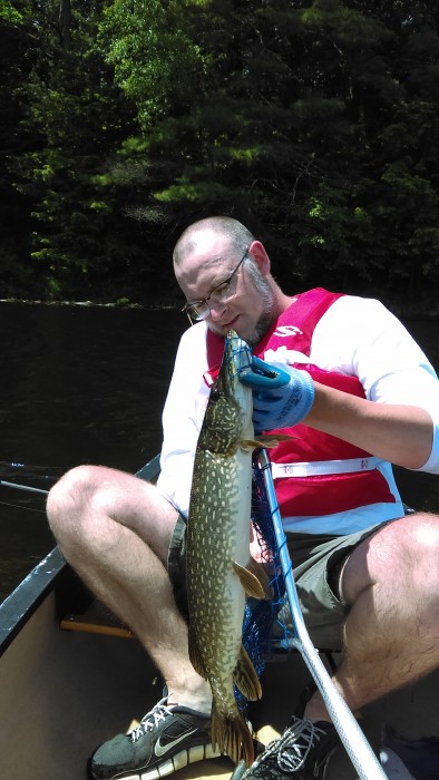 Photo of Pike Caught by Isaac with Mepps Aglia & Dressed Aglia in New Hampshire