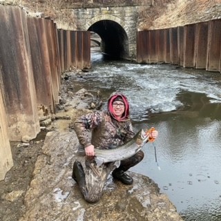 Photo of Steelhead Caught by Samantha with Mepps Aglia & Dressed Aglia in Indiana
