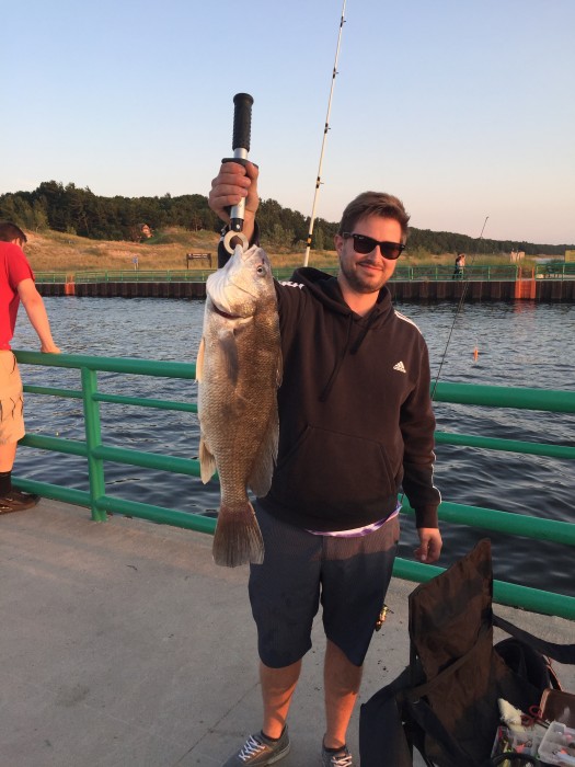 Photo of Freshwater Drum (Sheepshead) Caught by Tyler with Mepps Aglia & Dressed Aglia in Michigan