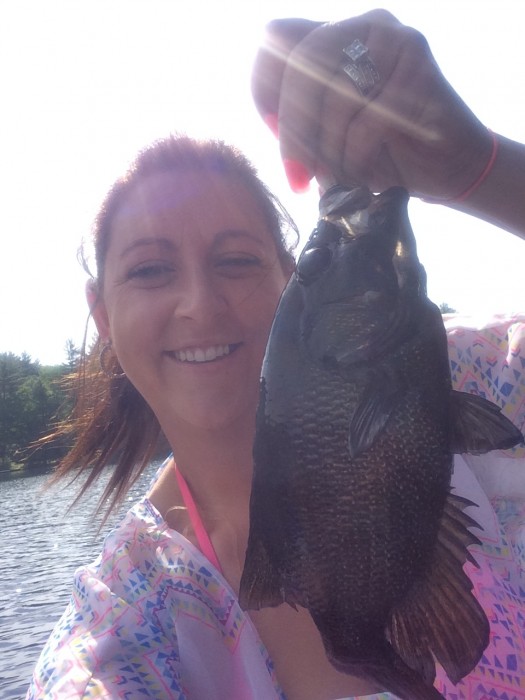 Photo of Black Bass Caught by Jessica with Mepps Comet Mino in New York
