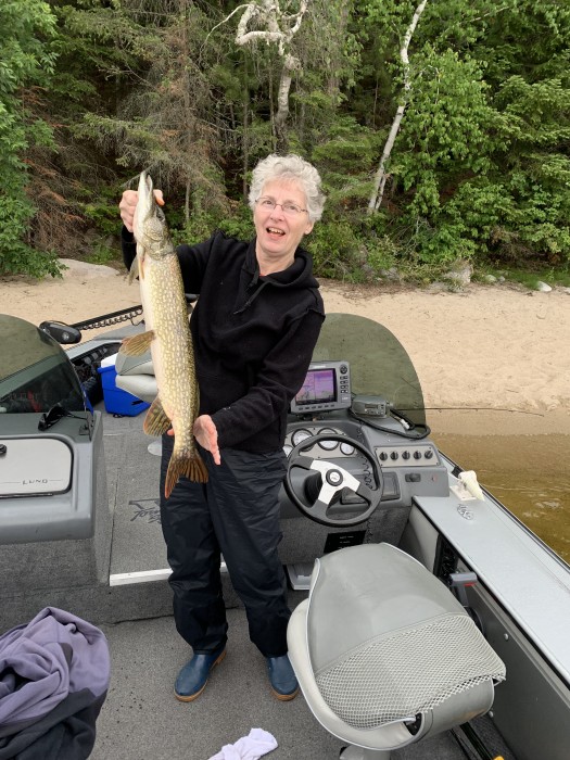 Photo of Pike Caught by Janet with Mepps Aglia & Dressed Aglia in Canada