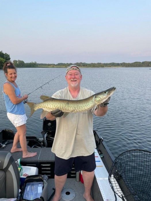 Photo of Musky Caught by Frank with Mepps Aglia Tandem in Michigan