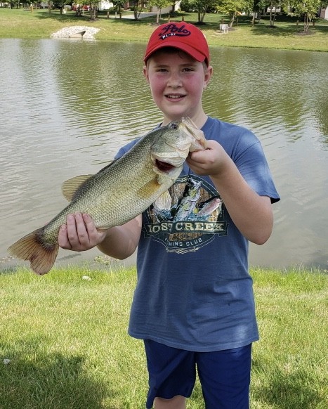 Photo of Bass Caught by Bryce with Mepps Aglia & Dressed Aglia in Indiana