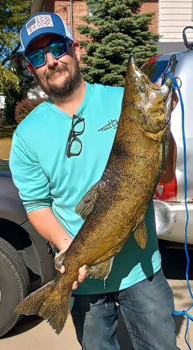 Photo of Salmon Caught by Andrew with Mepps Aglia & Dressed Aglia in Michigan