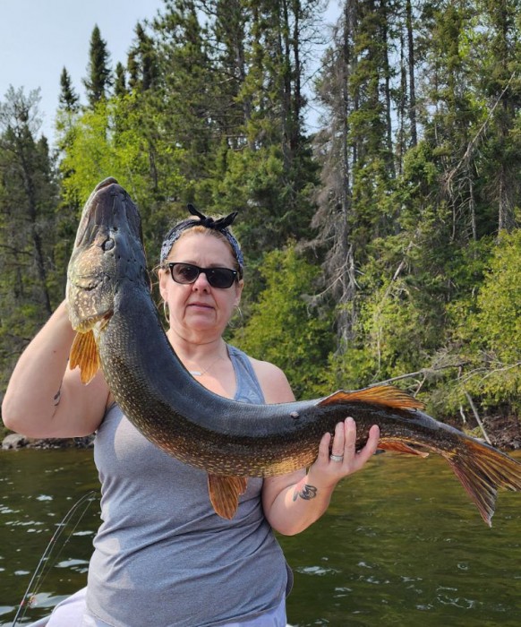 Photo of Pike Caught by Heather with Mepps Comet Mino in Ontario