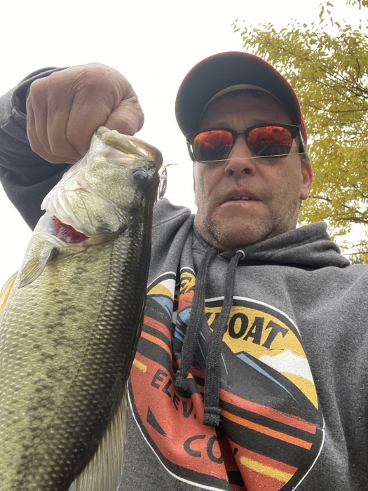 Photo of Bass Caught by Brad with Mepps Aglia & Dressed Aglia in Illinois
