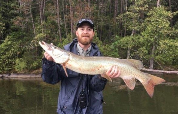 Photo of Musky Caught by Jeremy with Mepps Aglia Flashabou in Ontario