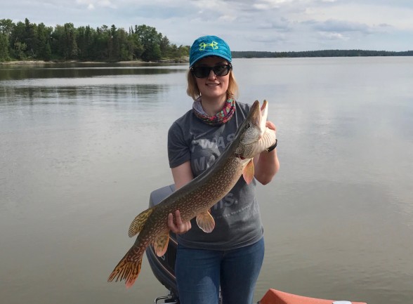 Photo of Pike Caught by Jen with Mepps Black Fury Tandem in Ontario