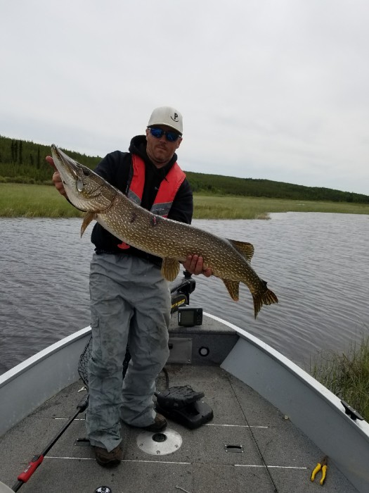 Photo of Pike Caught by Spencer with Mepps Aglia & Dressed Aglia in Saskatchewan