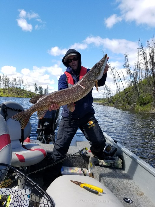 Photo of Pike Caught by Spencer with Mepps Musky Killer in Saskatchewan