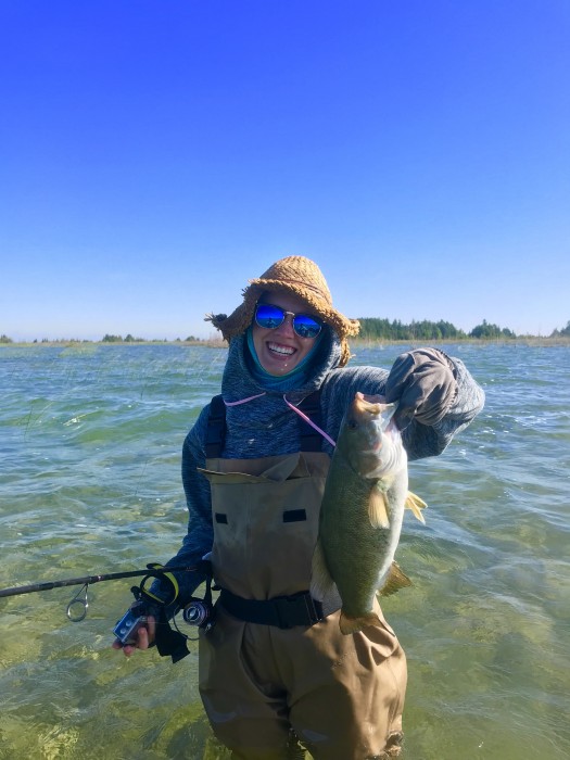 Photo of Bass Caught by Christina with Mepps Aglia & Dressed Aglia in Michigan