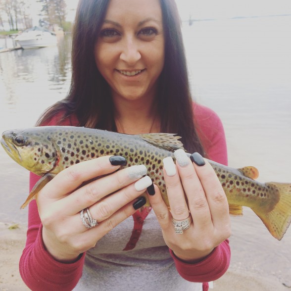 Photo of Trout Caught by Jessica with Mepps Comet Mino in New York
