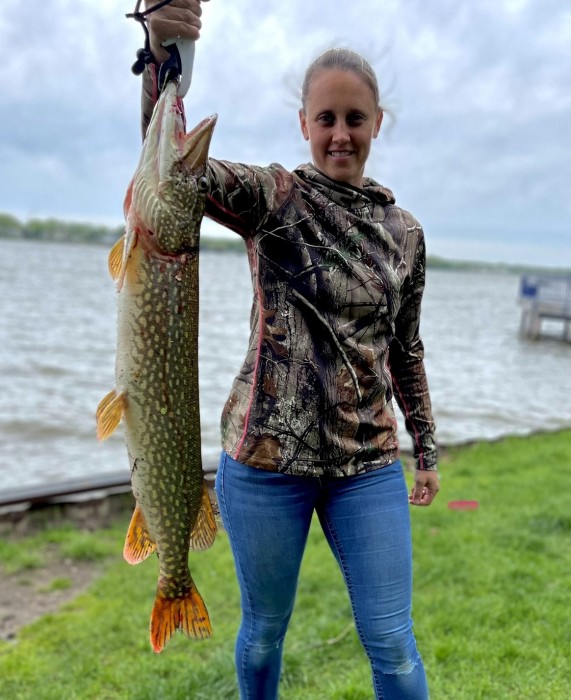Photo of Pike Caught by Marcie with Mepps Aglia & Dressed Aglia in Michigan