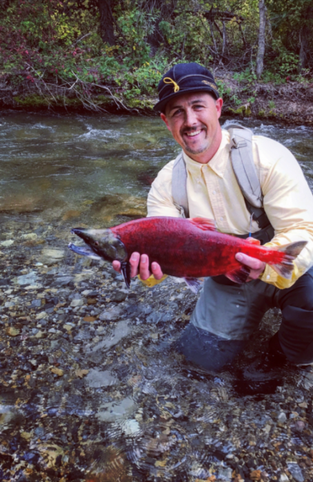 Salmon Caught by Rob with Mepps Flying C in United States