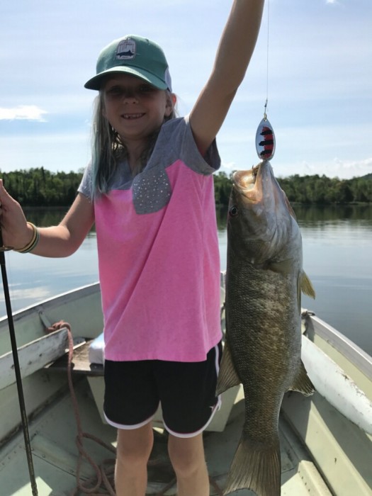 Photo of Bass Caught by Maddie with Mepps  in Michigan