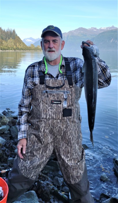 Photo of Salmon Caught by Stephen with Mepps Flying C in Alaska