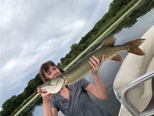 Photo of Musky Caught by Kim with Mepps Aglia & Dressed Aglia in Wisconsin