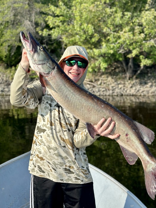 Photo of Musky Caught by Reed with Mepps Aglia & Dressed Aglia in Pennsylvania