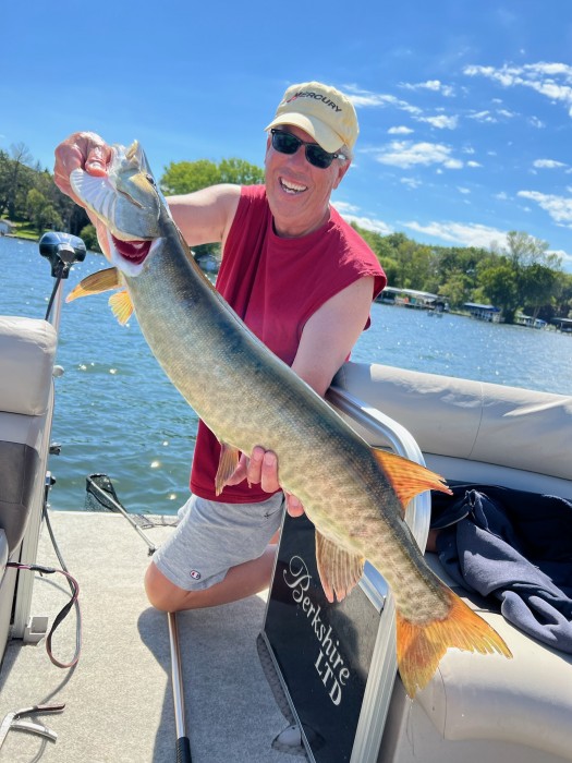 Photo of Musky Caught by Ed with Mepps Aglia & Dressed Aglia in Wisconsin