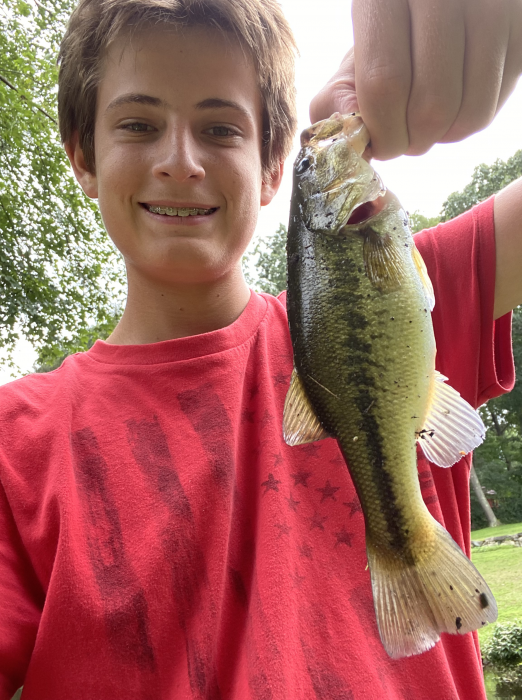 Photo of Bass Caught by Luca with Mepps Comet Mino in Connecticut