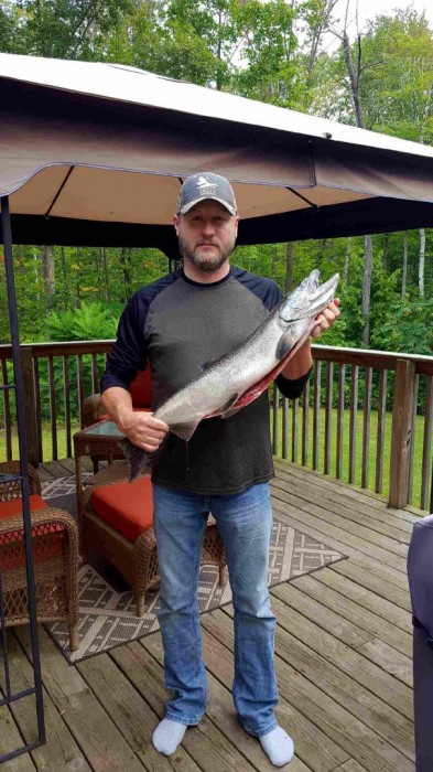 Photo of Salmon Caught by Shane with Mepps Aglia BRITE in Canada