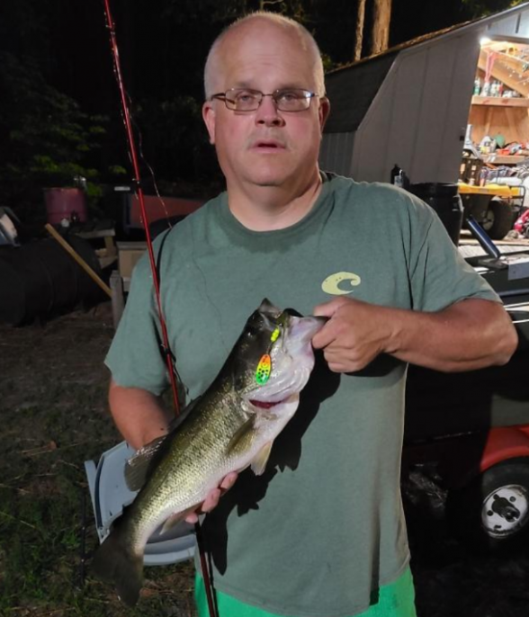 Photo of Bass Caught by Andrew with Mepps Aglia BRITE in North Carolina