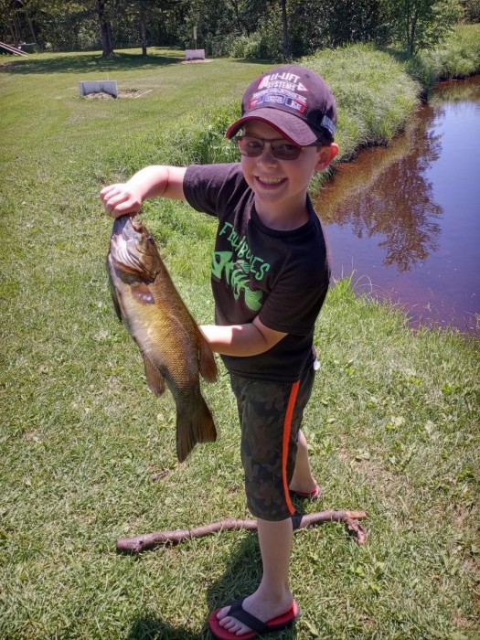 Photo of Bass Caught by Luke with Mepps Black Fury in Wisconsin
