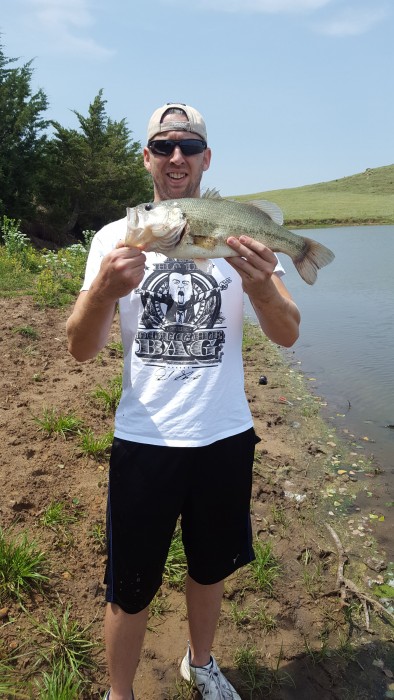 Photo of Bass Caught by John with Mepps Aglia & Dressed Aglia in Kansas