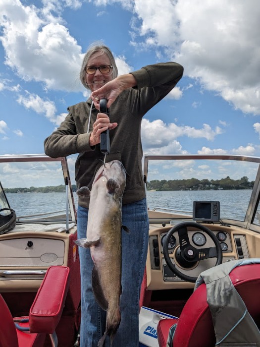 Photo of Catfish Caught by Sue with Mepps Aglia & Dressed Aglia in Illinois