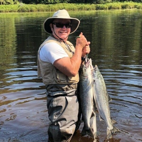 Photo of Salmon Caught by Patrick with Mepps Flying C in Alaska