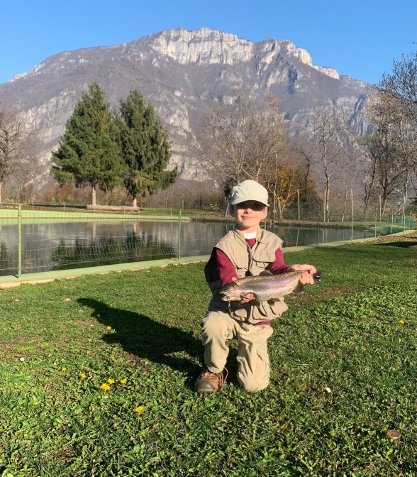 Photo of Trout Caught by Austin with Mepps Aglia & Dressed Aglia in Italy