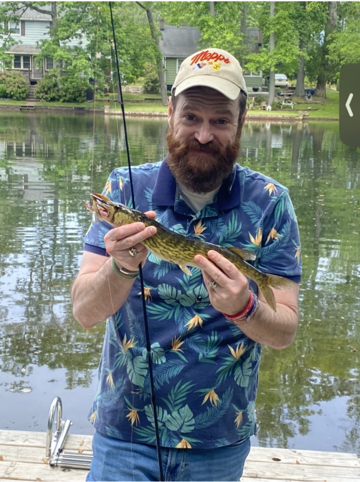 Photo of Pickerel Caught by Adam with Mepps Aglia BRITE in New Jersey