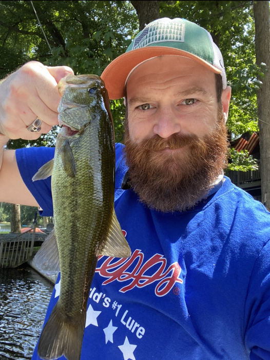 Photo of Bass Caught by Adam with Mepps Aglia BRITE in New Jersey