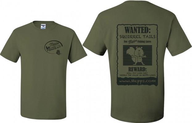 Military Green Squirrel Tail T-Shirt