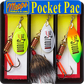 3-lure Pocket Pac plain and dressed hooks