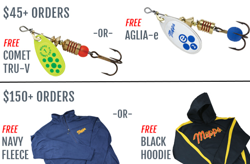 Free Mepps Spinner and Apparel